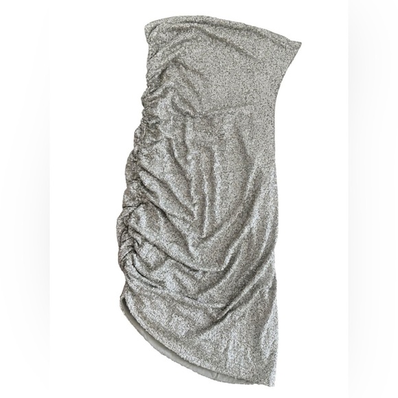 Susana Monaco Strapless Sequined Silver Dress - Picture 1 of 7